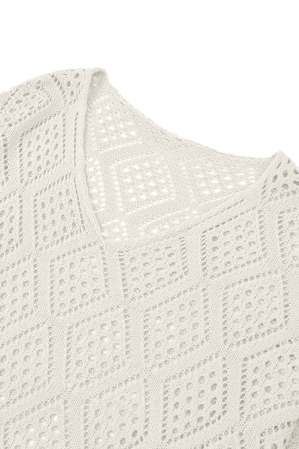 Solid Color Cutout Knit Top