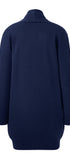 Knit Open Front Cardigan #oran_Navy