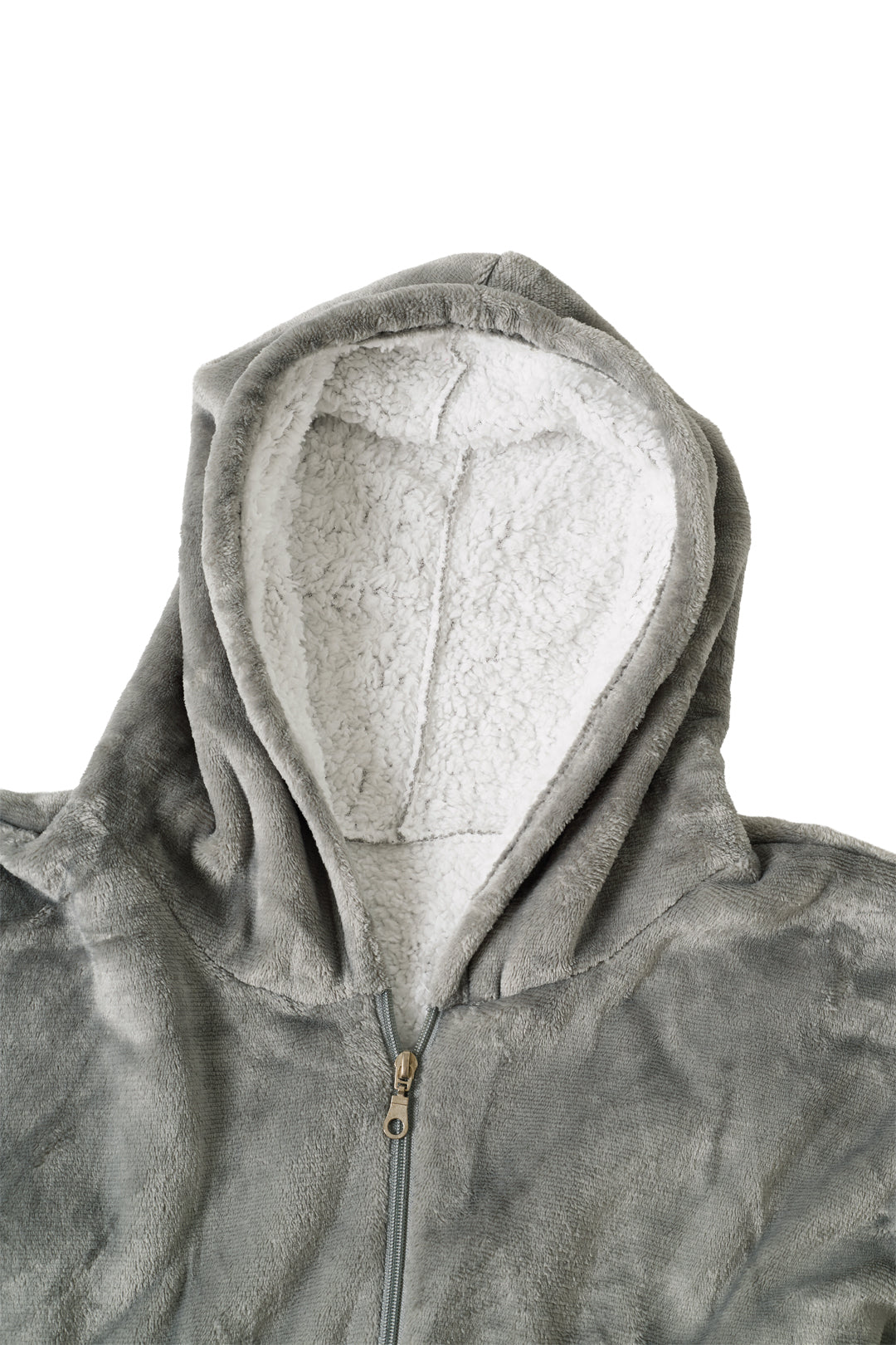 Zip Neck Fleece Dressing Gown