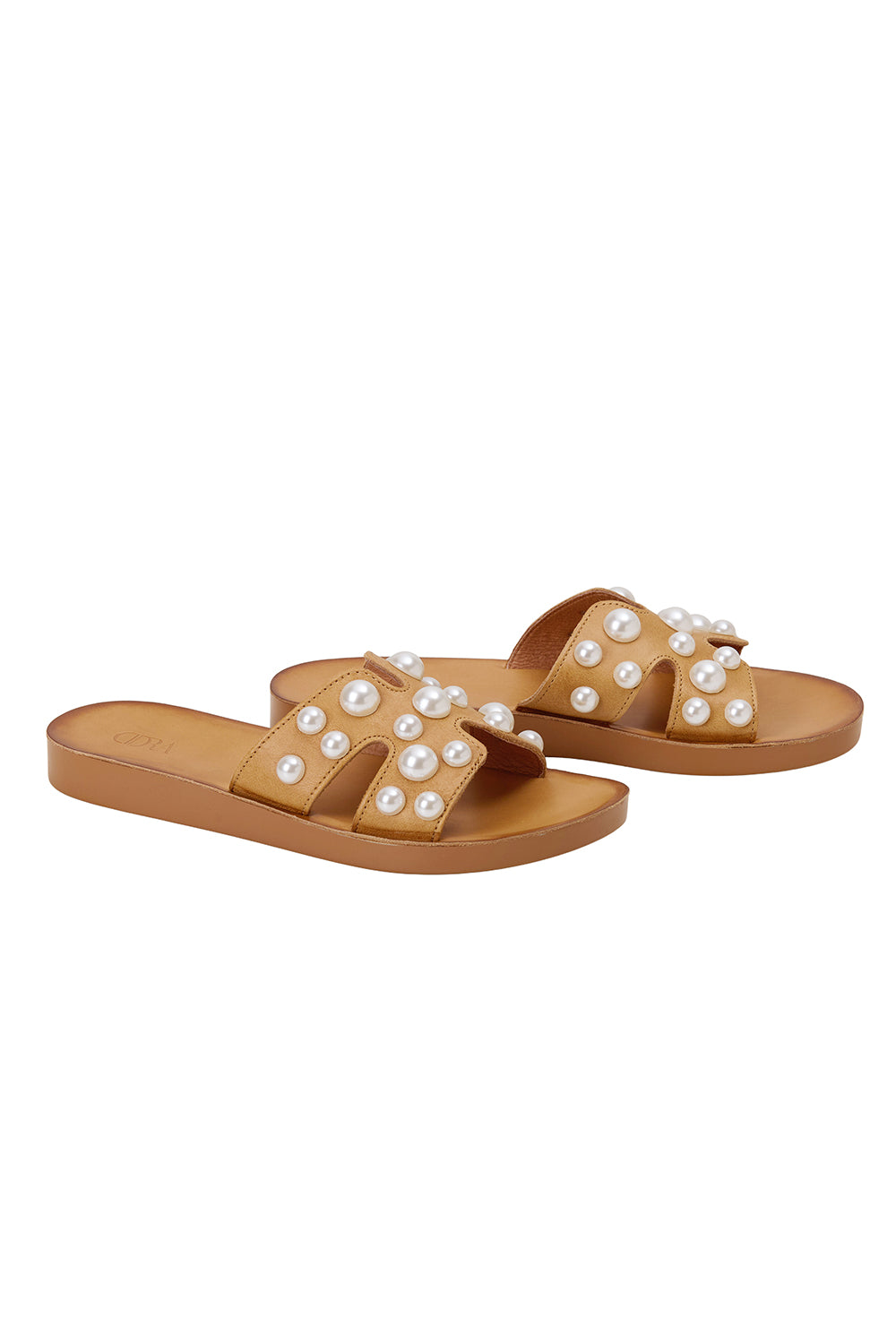 Pearl Embellished Slide Sandals