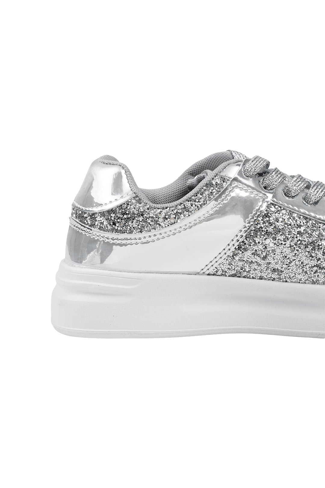 Glitter Platform Flat Trainers