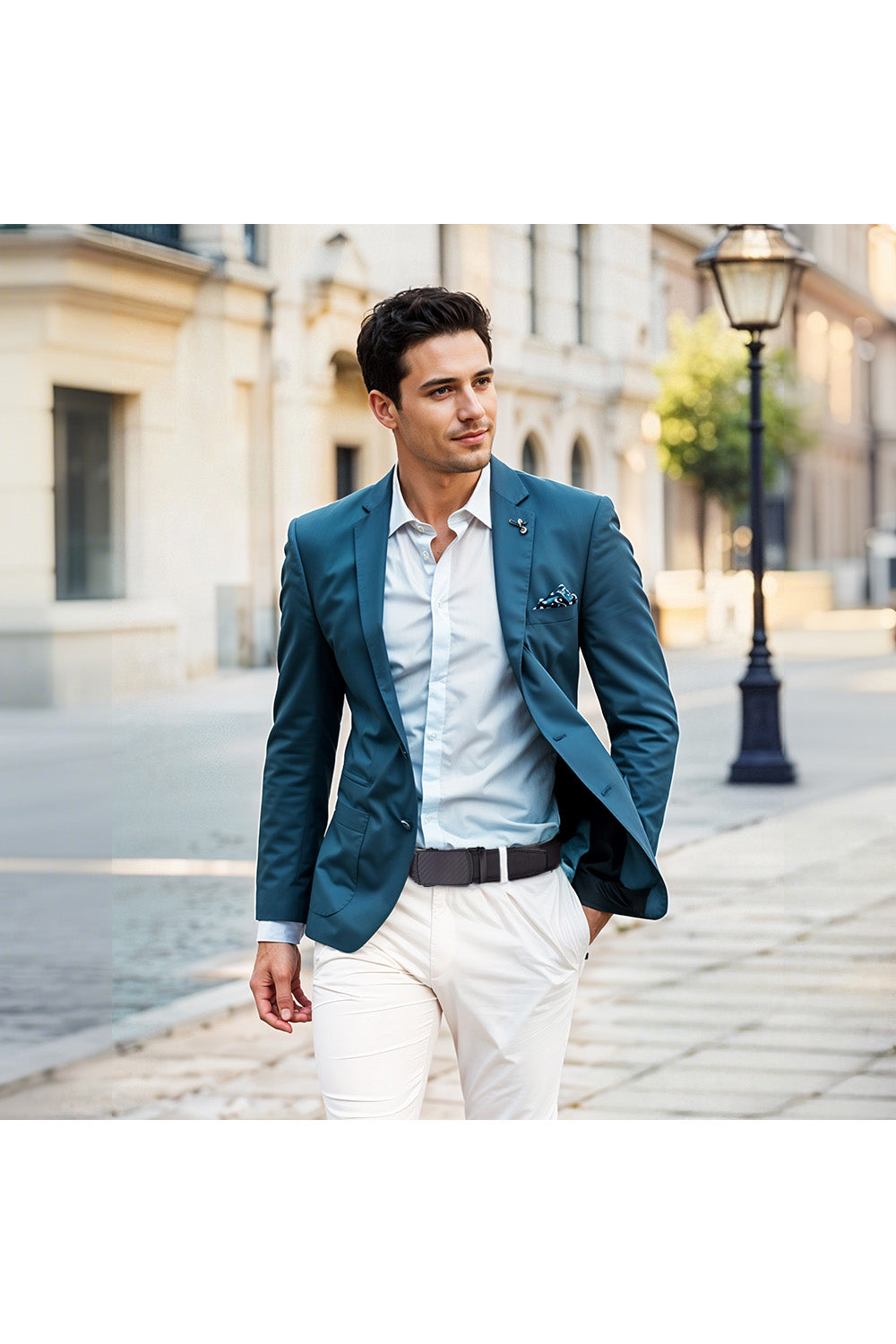 Automatic Buckle Belt with Small Mat Weave Pattern