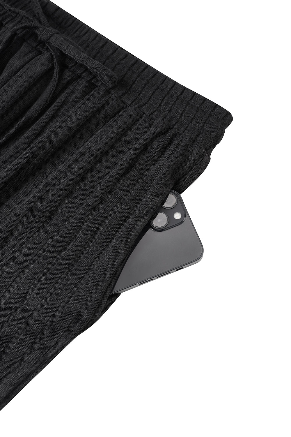 Solid Color Bold Stripe Loungewear Set