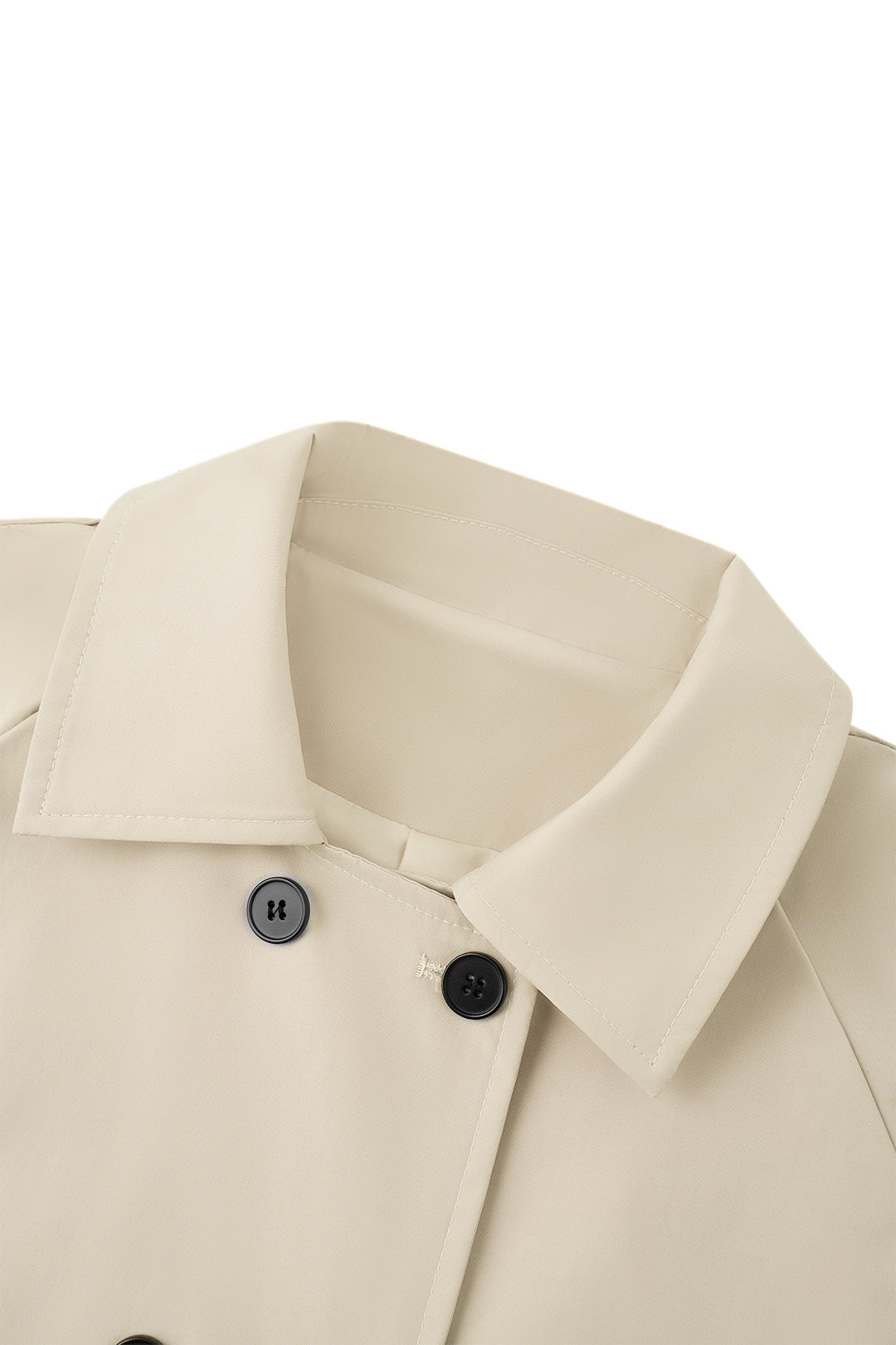Short Length Khaki Trench Coat in Khaki