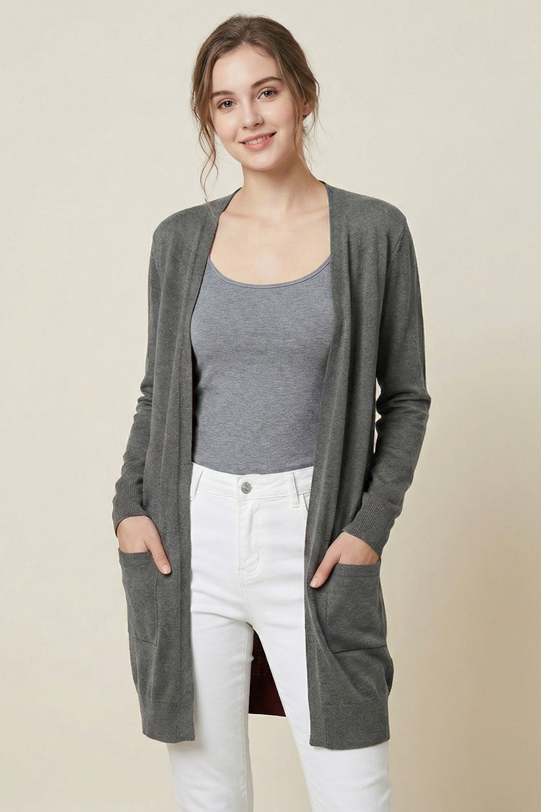 Knit Open Front Cardigan