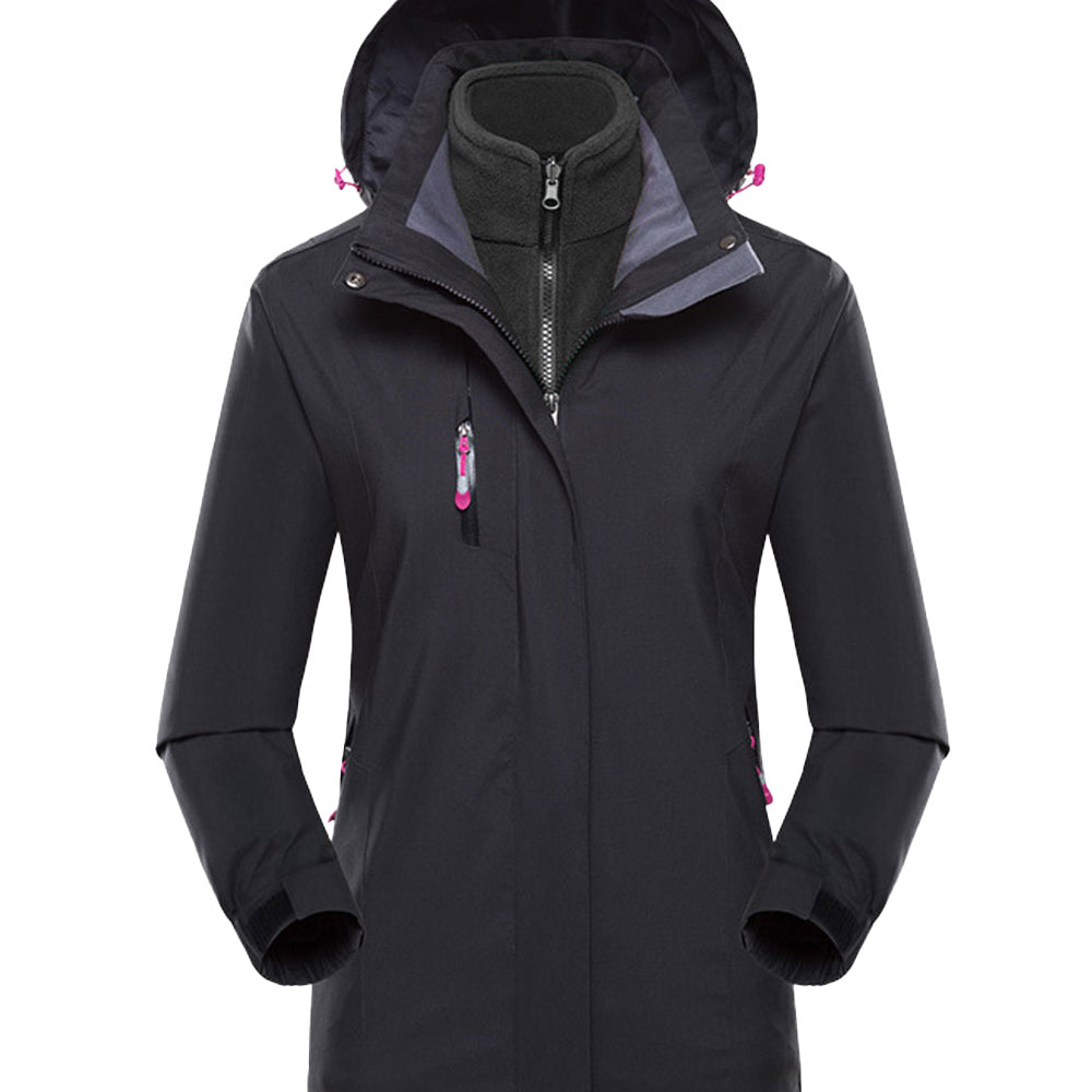 Waterproof Hardshell Jacket with Fleece Lining