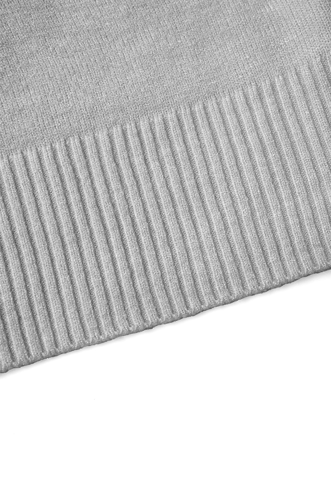 V-Neck Single Breasted Knit Cardigan