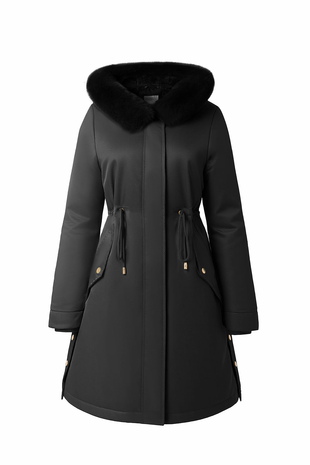 stylish warm coat #oran_Black