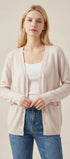 V-Neck Knit Cardigan #oran_Apricot