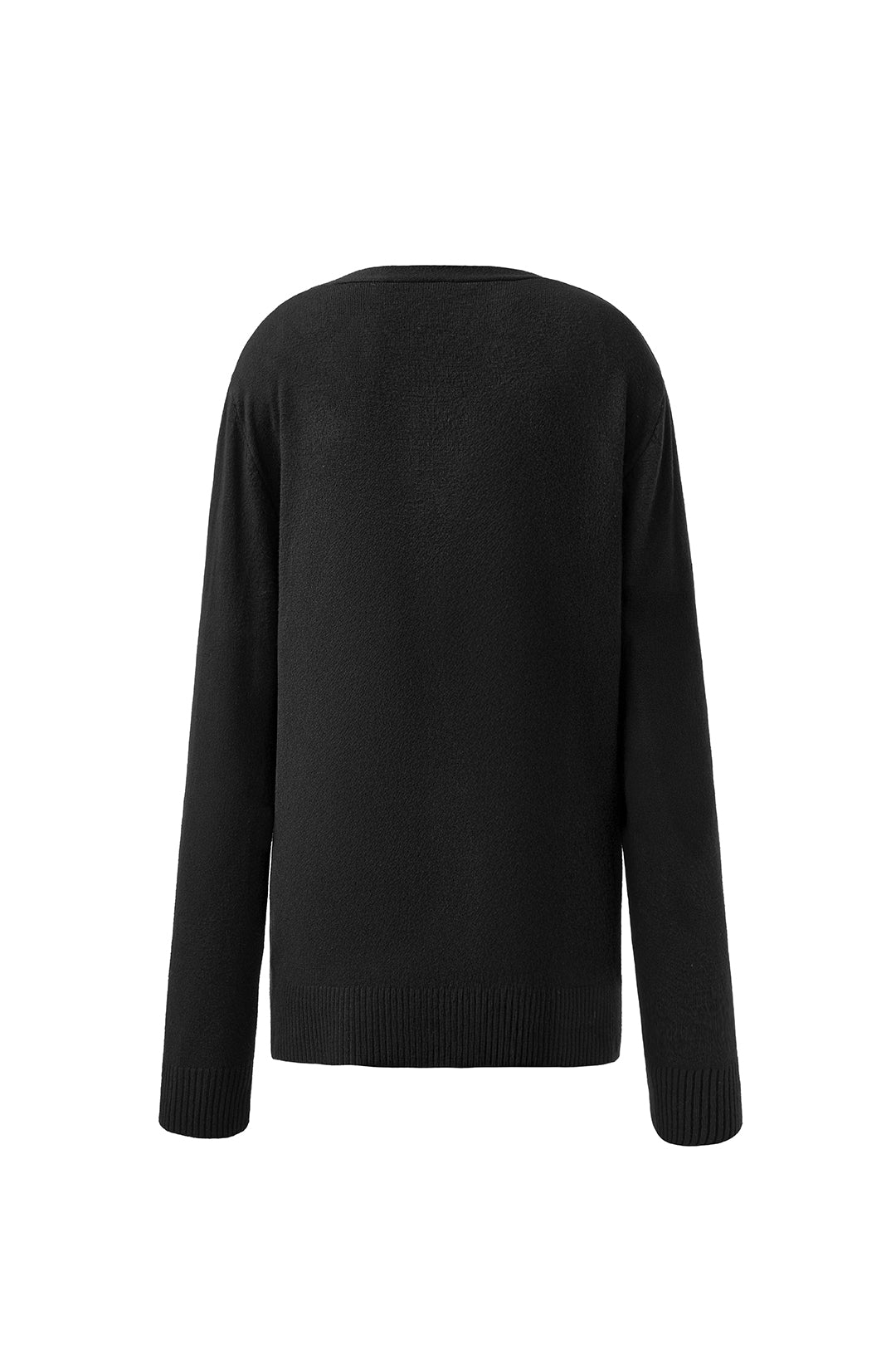 V-Neck Single Breasted Knit Cardigan