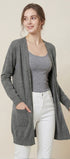 Knit Open Front Cardigan #oran_Gray