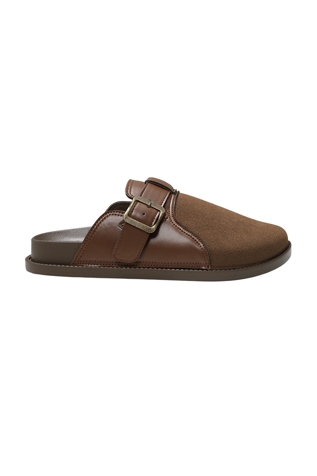 Flat Footbed Closed-Toe Sandals Mules