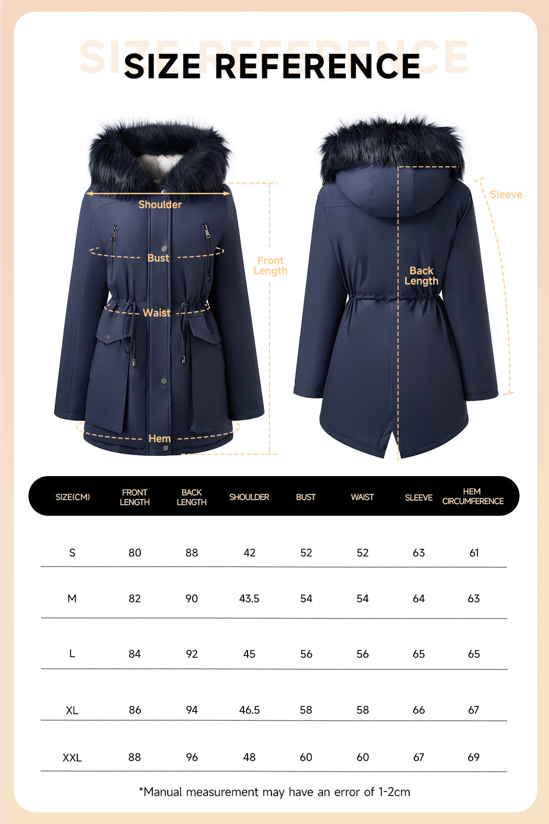 Versatile minimalist puffer coat with hood and fur collar