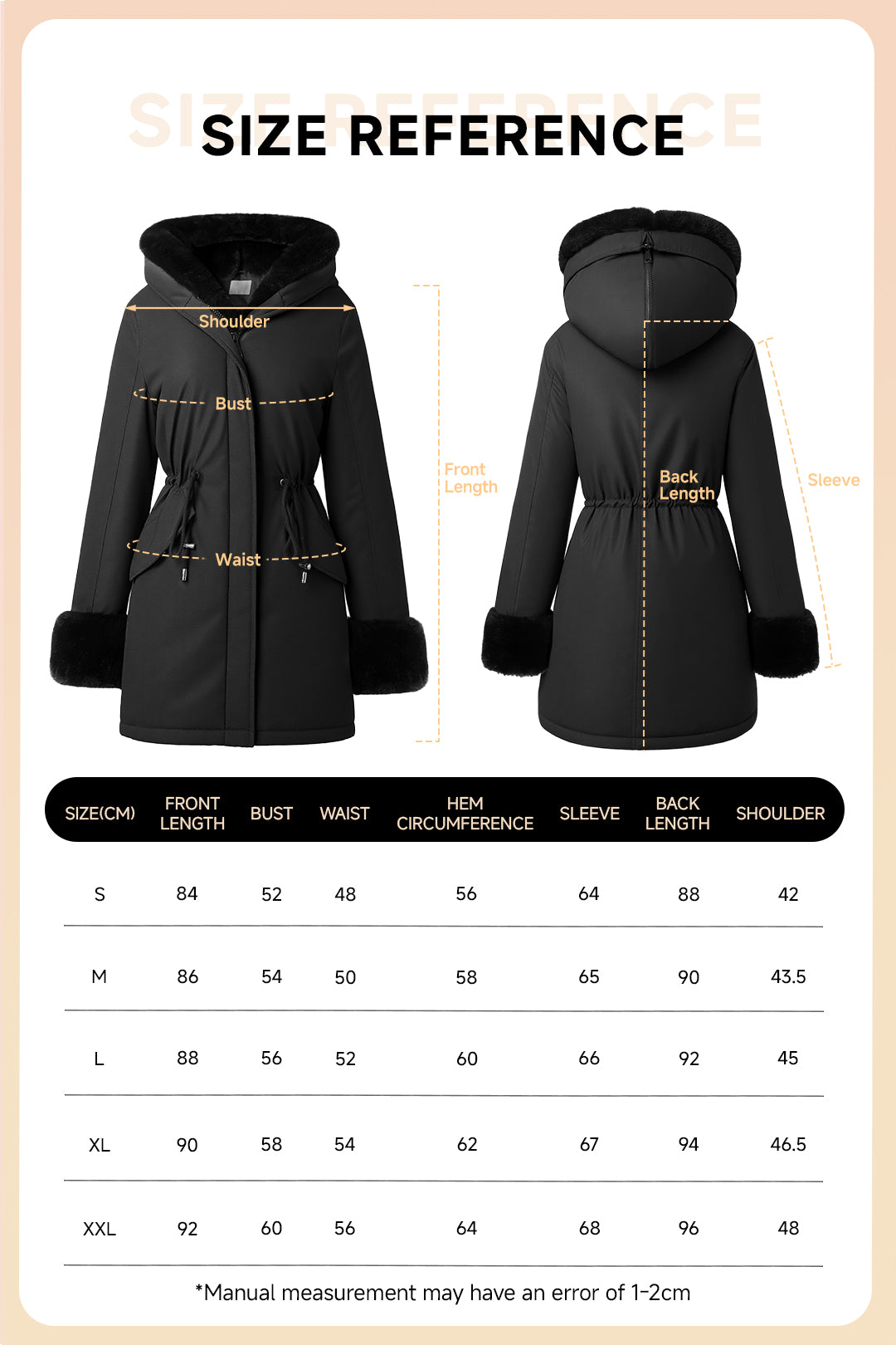 Hooded long sleeve warm nipped waist coat