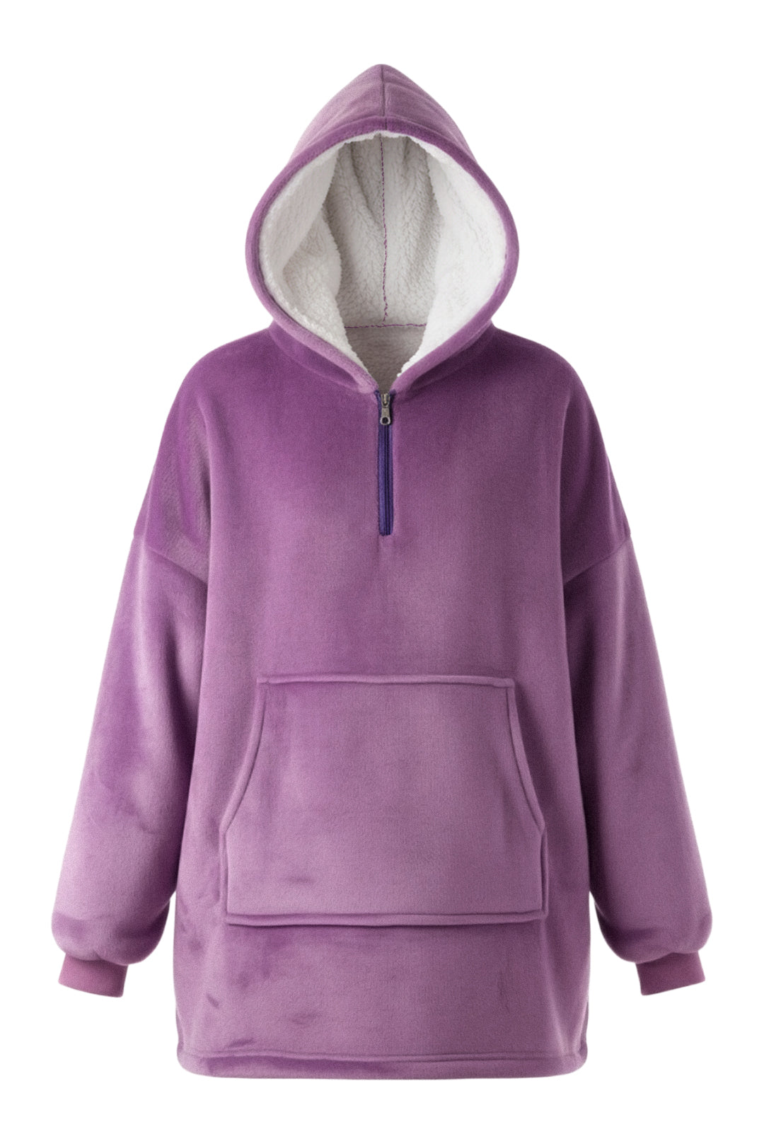 Zip Neck Fleece Dressing Gown