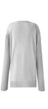 V-Neck Knit Cardigan #oran_Gray