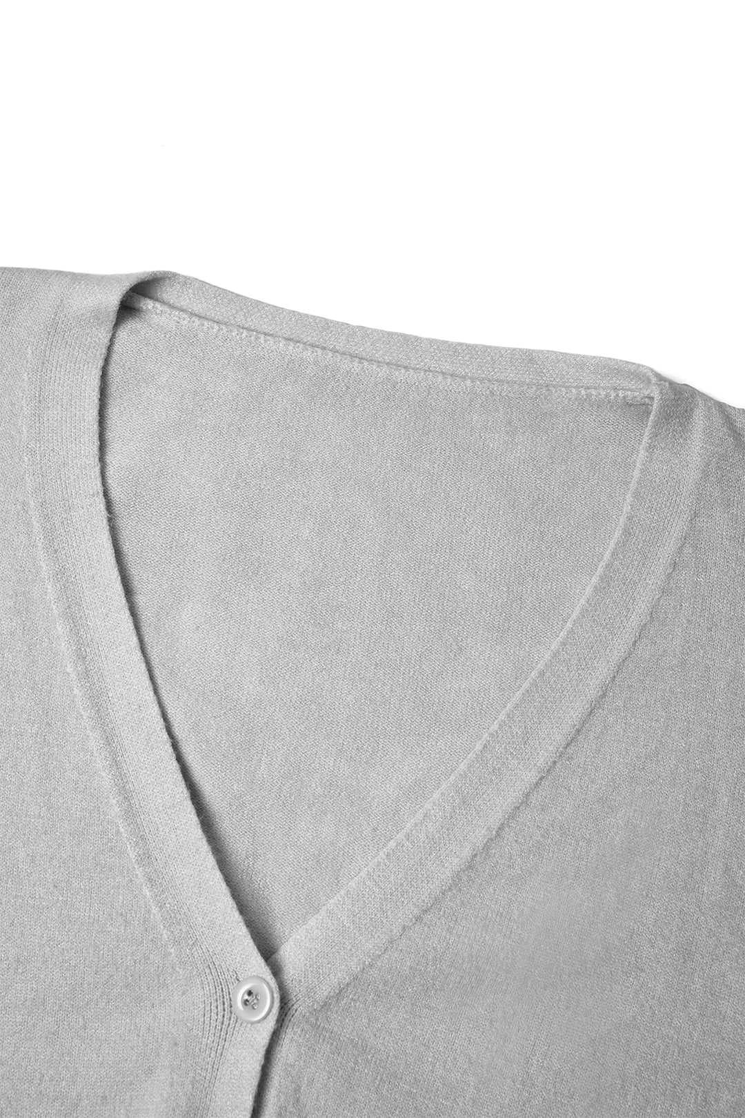 V-Neck Single Breasted Knit Cardigan