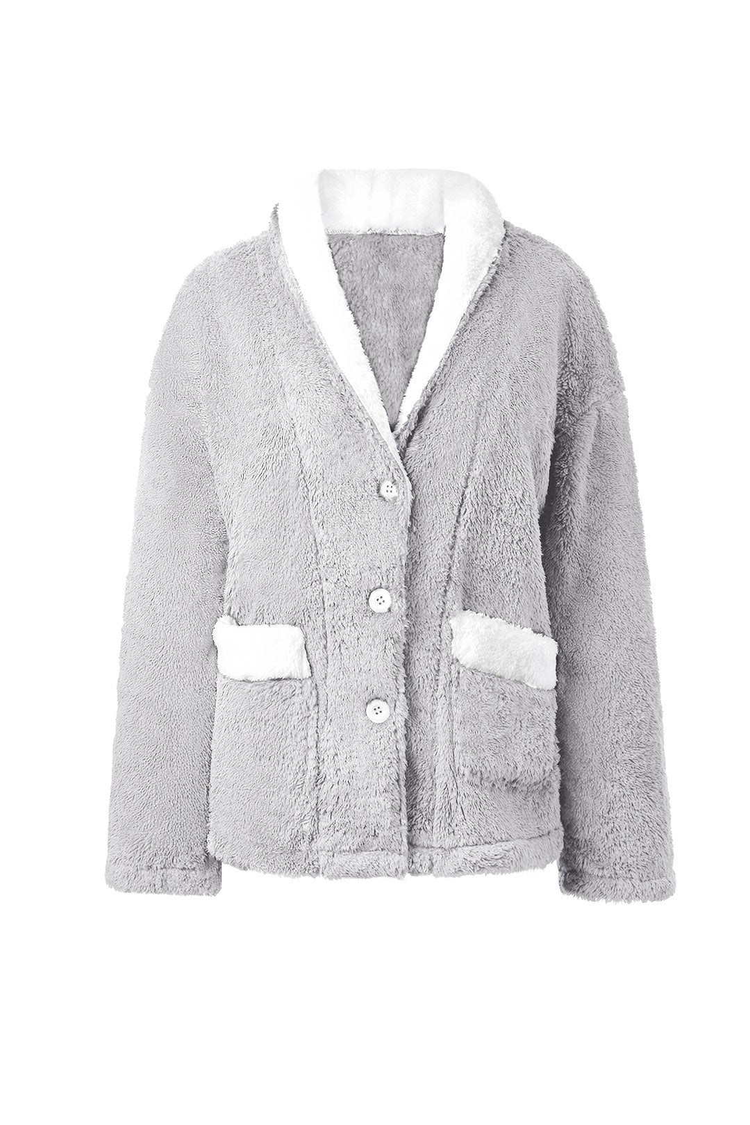 Buttoned Ultra-Soft Fleece Loungewear Set