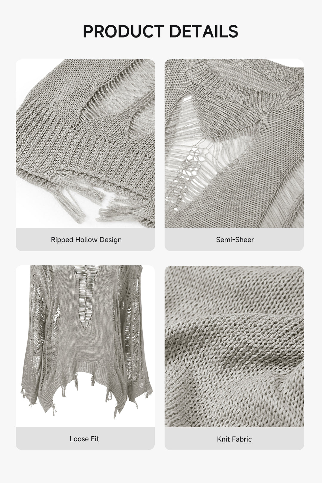 Oversized Cutout Knitted Jumper