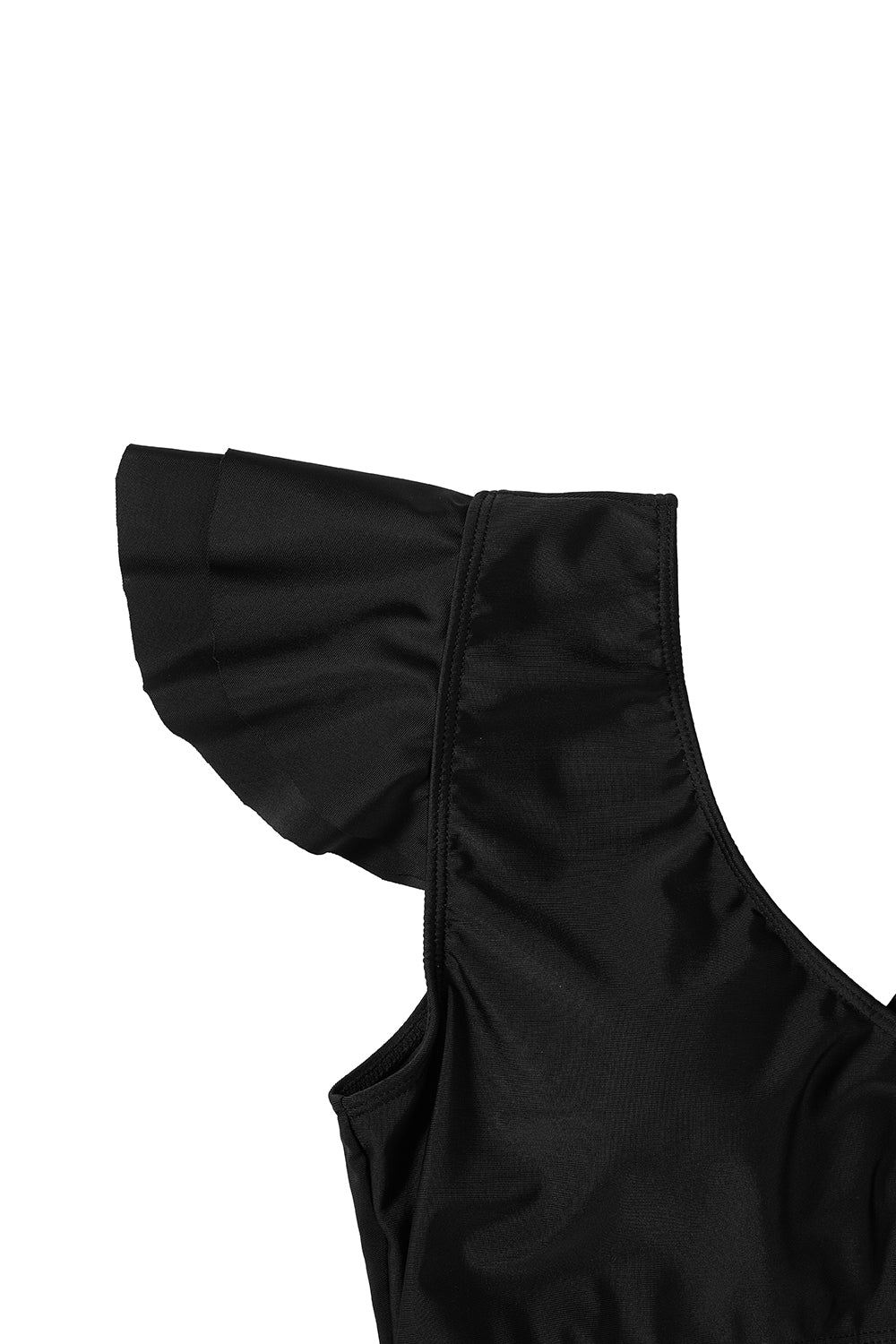 Ruffle Sleeves Ruched Tummy One?Piece Swimsuit