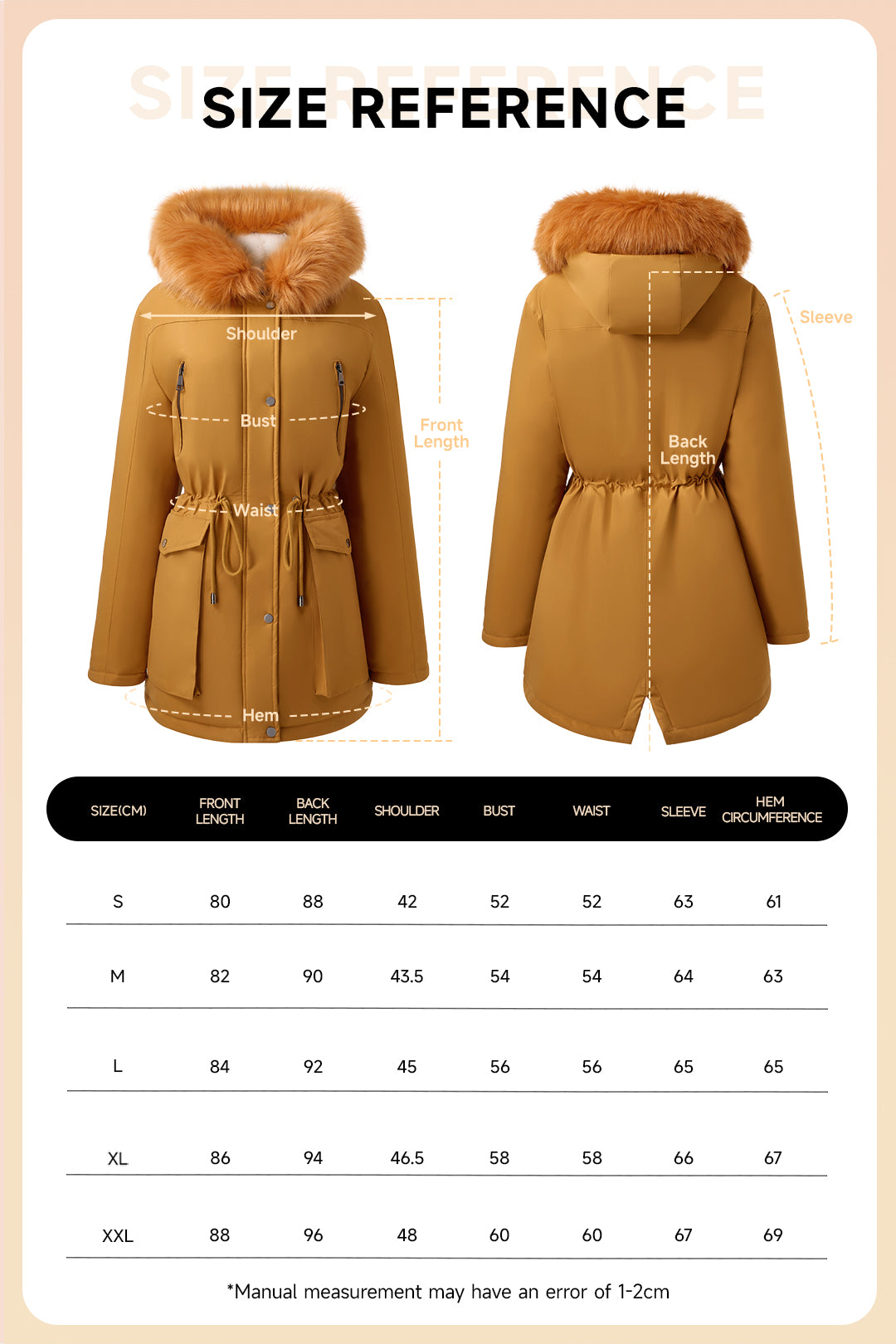 Versatile minimalist puffer coat with hood and fur collar