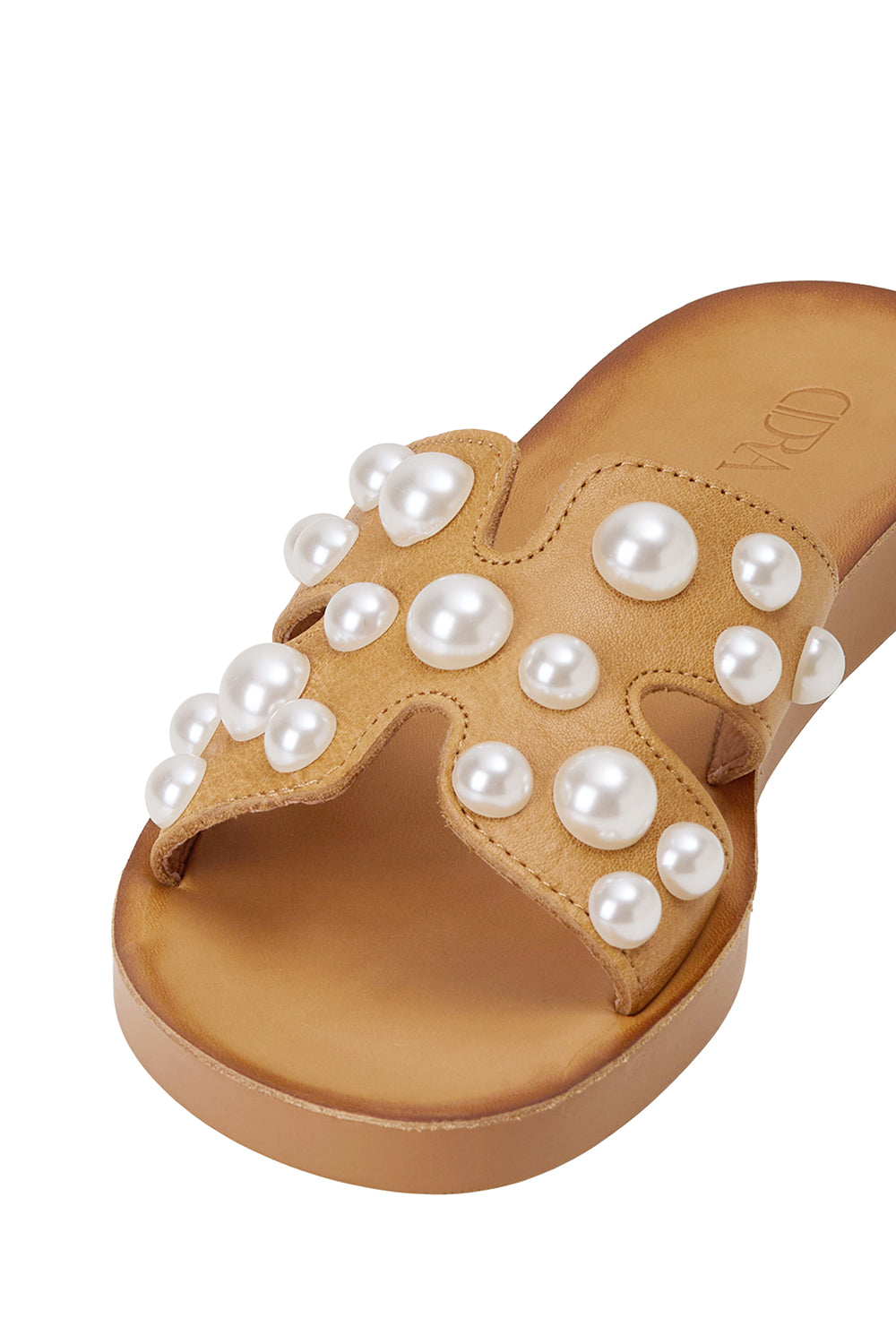 Pearl Embellished Slide Sandals