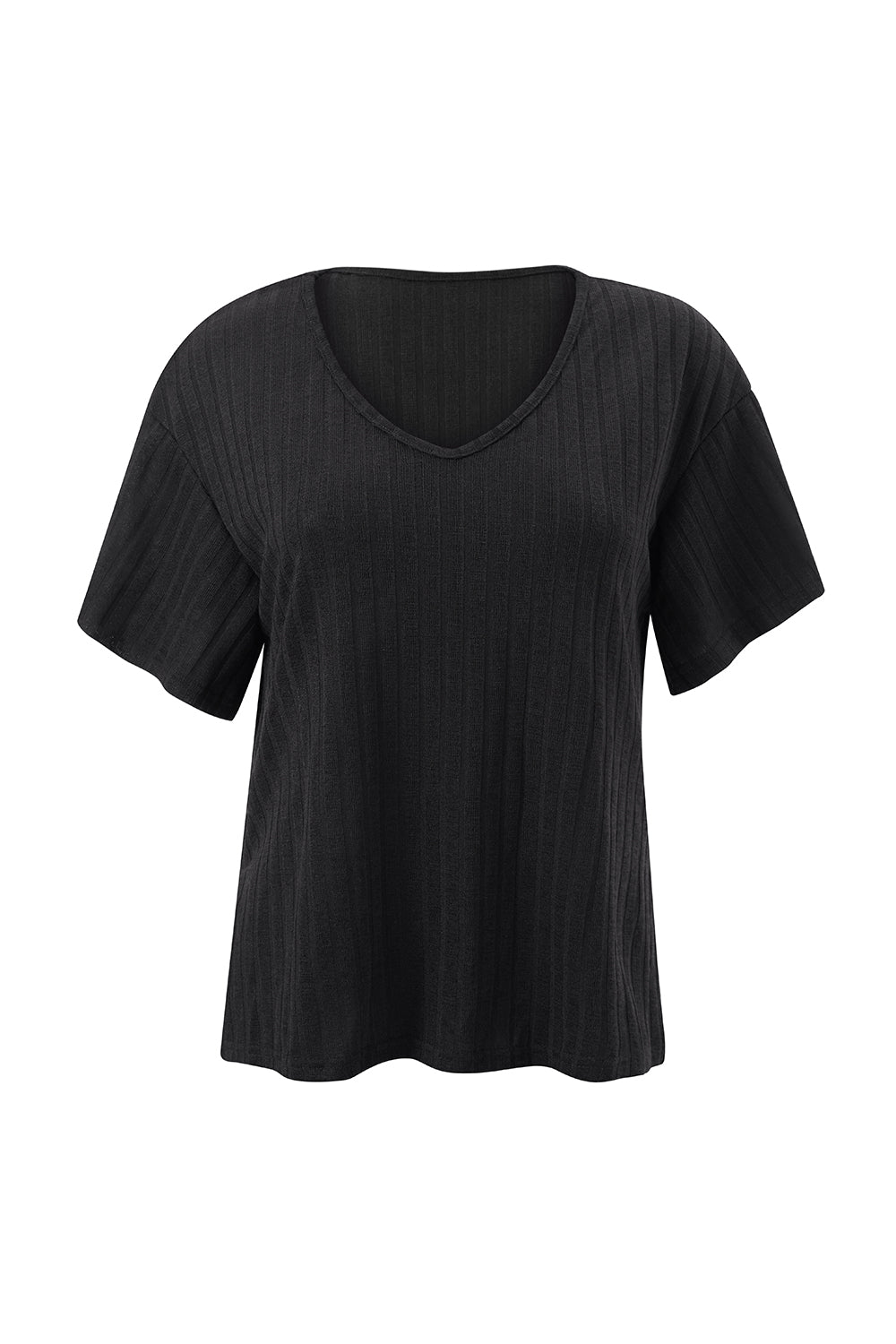 Solid Color Bold Stripe Loungewear Set