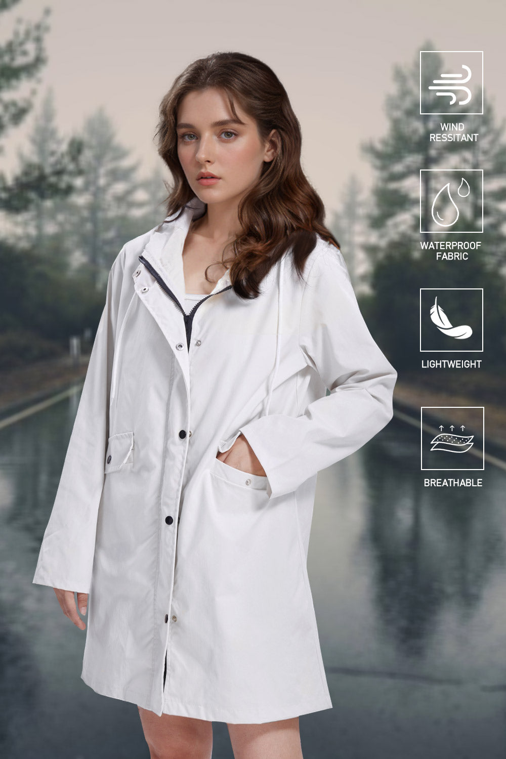Mid-length Hardshell Jacket